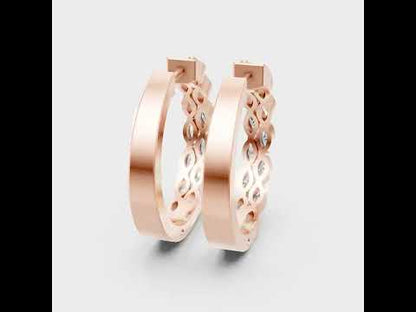 0.80 Ct Lab-Grown Marquise Diamond Hoop Earrings in