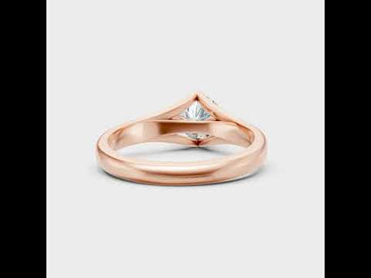 Round Cut Lab Grown Diamond Ring in