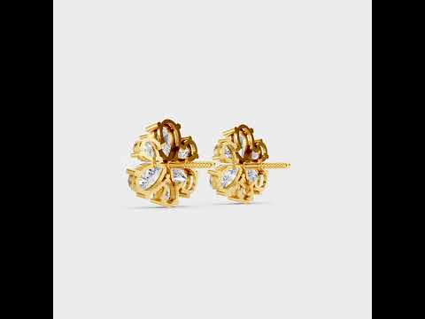 A 360-degree high-definition video showcase detailing the captivating Brilliant Sparkle of 2.30 Carat Pear Cut Lab-Grown Diamond Stud Earrings, sweeping through 9K, 14K, 18K Yellow, White, Rose Gold, and 950 Platinum options to highlight the ultimate in Ethical Luxury Fine Jewelry.