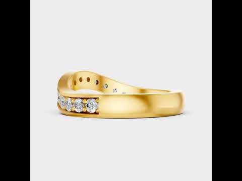 0.52 Ct Round Cut Lab-Grown Diamond Band Ring in 9K, 14K, 18K Yellow, White, Rose Gold or 950 Platinum. Ethical luxury fine jewelry with refined sparkle.