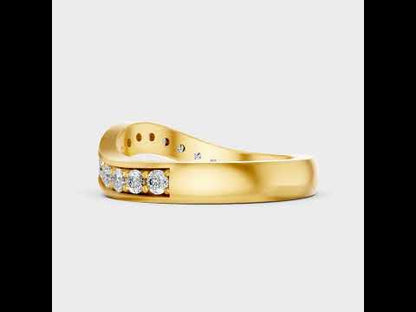 0.52 Ct Round Cut Lab-Grown Diamond Band Ring in 9K, 14K, 18K Yellow, White, Rose Gold or 950 Platinum. Ethical luxury fine jewelry with refined sparkle.
