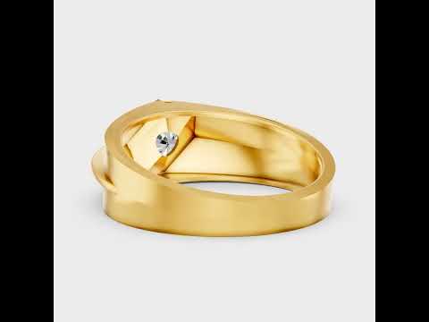 0.9 Ct Round Cut Lab-Grown Diamond Men’s Ring in 9K, 14K, 18K Yellow, White, Rose Gold or 950 Platinum. Ethical luxury fine jewelry with bold modern elegance.