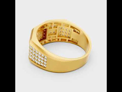 1.20 Carat Round Cut Lab Grown Diamond Men’s Ring in