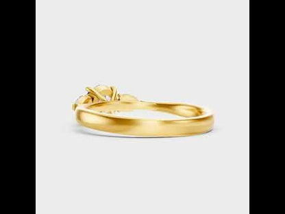 1.50 Carat Round & Pear Cut Lab-Grown Diamond Engagement Ring in