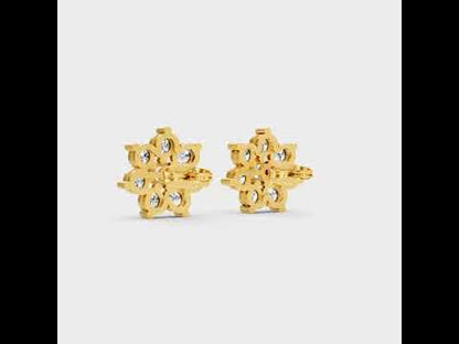 2.64 Ct Lab-Grown Round Diamond Stud Earrings in