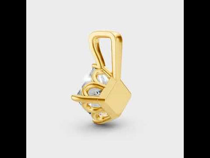 0.50 Carat Princess Cut Lab-Grown Diamond Pendant Without Chain in