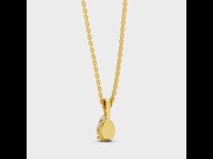 1 Carat Pear Cut Lab-Grown Diamond Pendant With Chain in