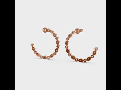 Round Cut Lab-Grown Diamond Hoop Earrings in