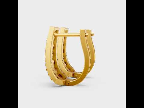 Round Cut Lab-Grown Diamond Hoop Earrings 