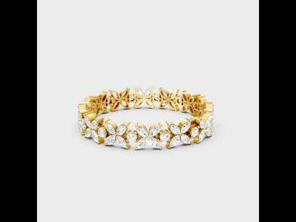 14.05 Ct Marquise & Round Lab-Grown Diamond Bracelet in