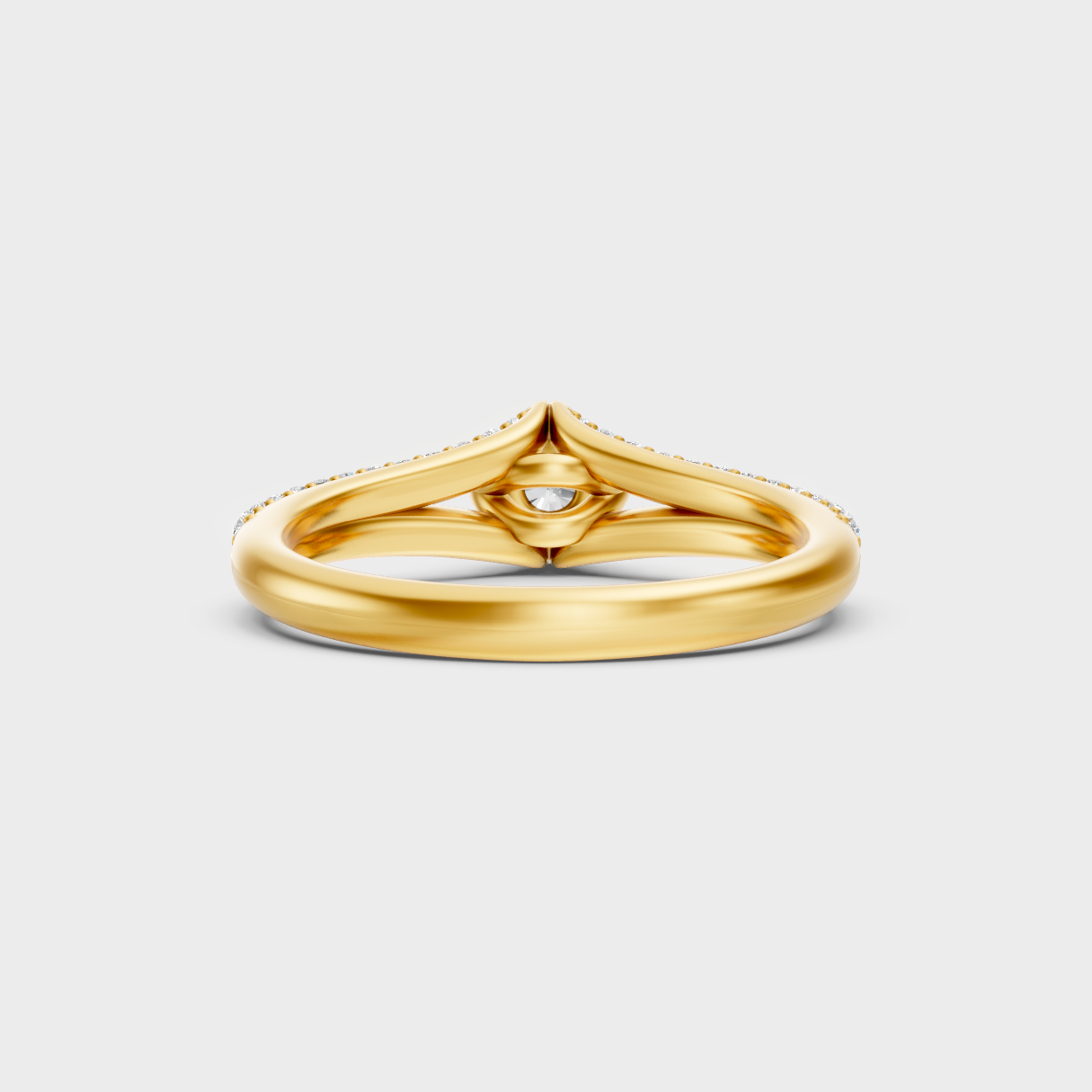 Hallmarked Yellow Gold Solitaire Ring With Brilliant Ethical Diamonds