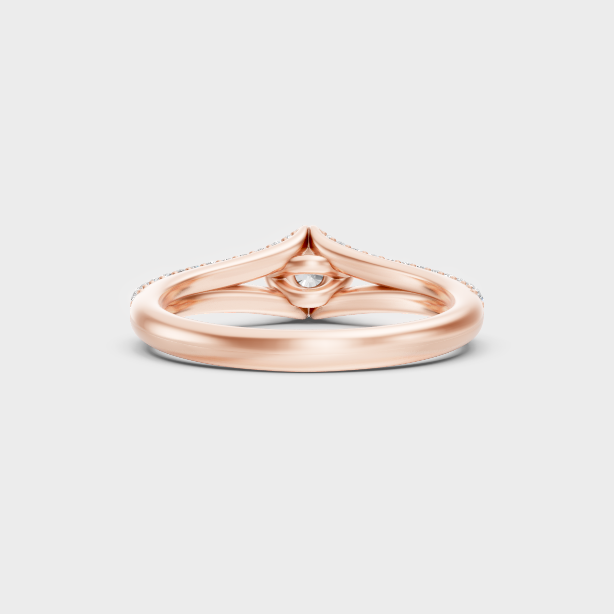 Blush Rose Gold Ring With Hallmarked Round Lab-Grown Diamonds