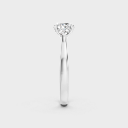 High-Polish 950 Platinum Round And Pear Lab Diamond Trio Ring For Maximum Brilliance