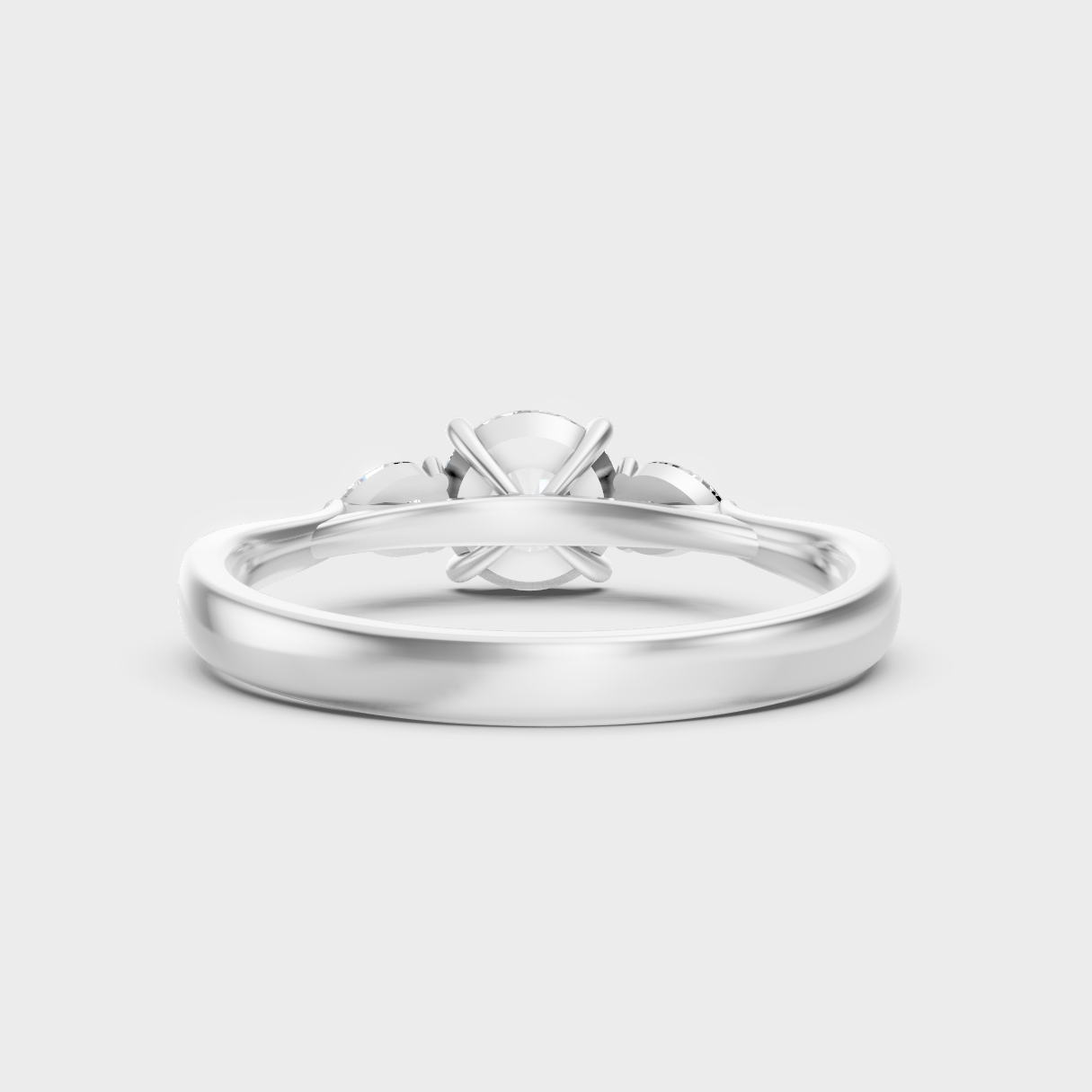 Premium 950 Platinum Trio-Stone Ring Showcasing A 1.50 Carat Sustainable Diamond