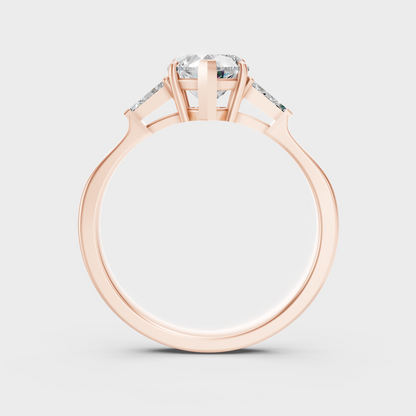 Modern Rose Gold Engagement Ring With A Brilliant Sustainable Oval-Cut Diamond