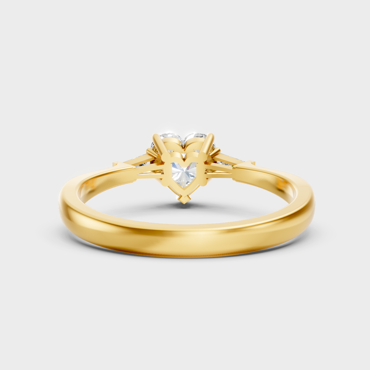 Hallmarked Yellow Gold Trio Ring With Brilliant Ethical Diamonds
