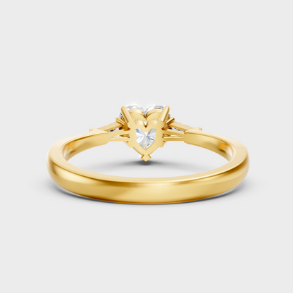 Hallmarked Yellow Gold Trio Ring With Brilliant Ethical Diamonds