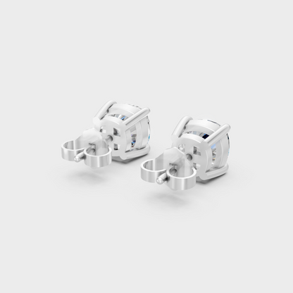 White Gold Classic Cushion Diamond Stud Earrings 2 To 10 Ct Fine Jewelry