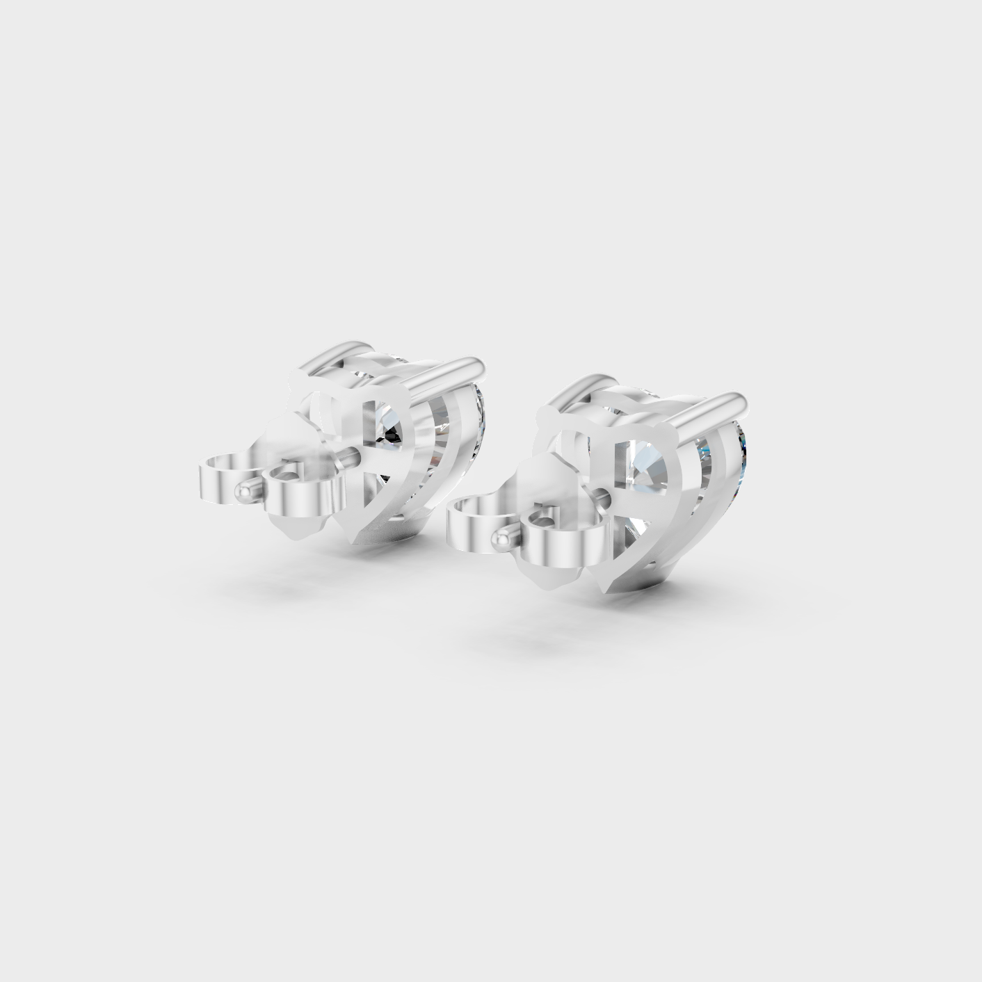 Platinum Diamond Earrings Heart Cut 2 To 10 Ct Ethical Luxury Jewelry