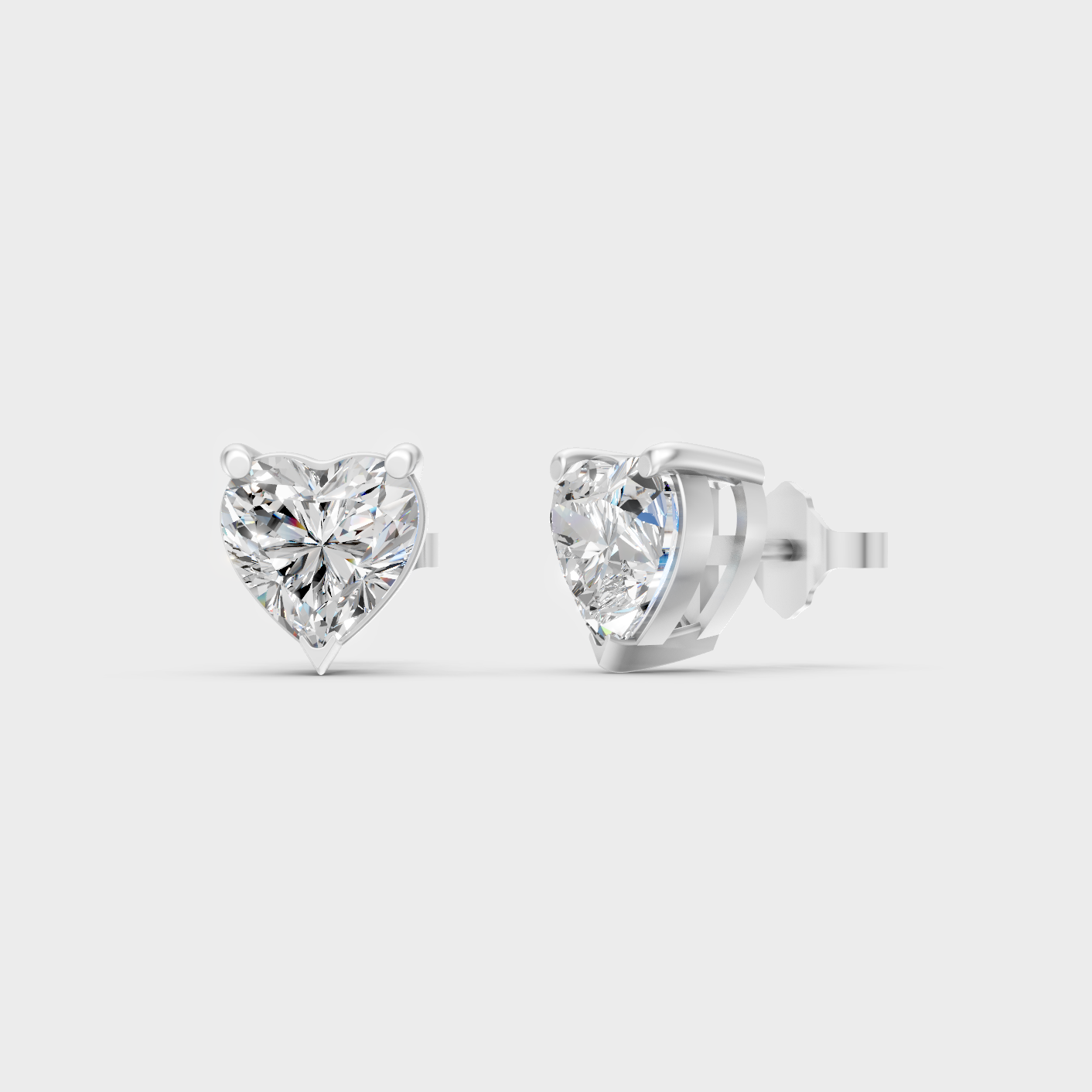 Platinum Heart Diamond Earrings 2 To 10 Ct Ultimate Fine Jewelry