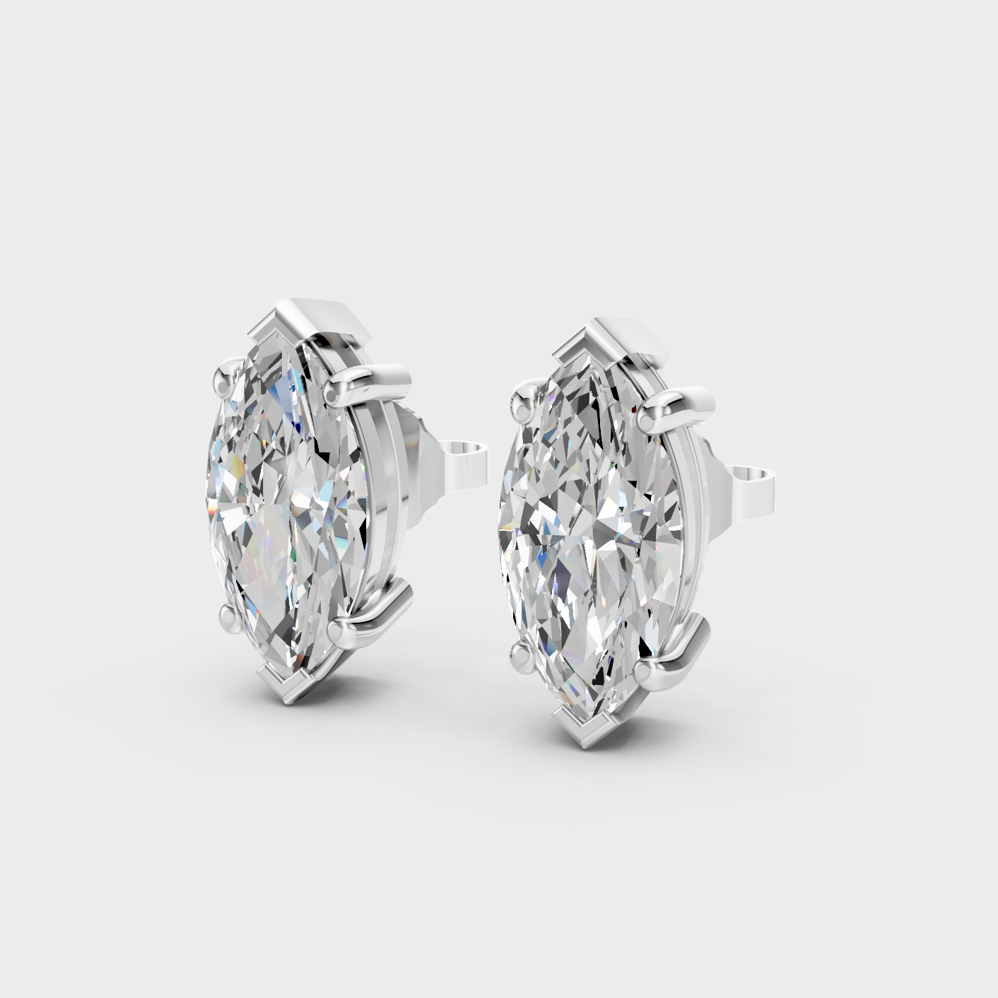 Platinum Marquise Diamond Earrings 3.00 Ct Premium Lab Grown Jewelry