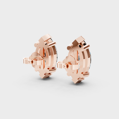 Rose Gold Marquise Diamond Earrings 3.00 Ct Ethical Sparkle Jewelry