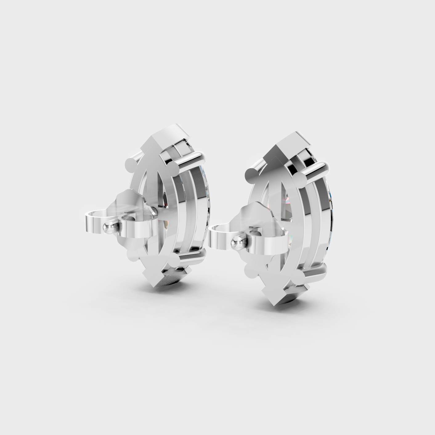 White Gold Classic Marquise Diamond Earrings 3.00 Ct Fine Jewelry