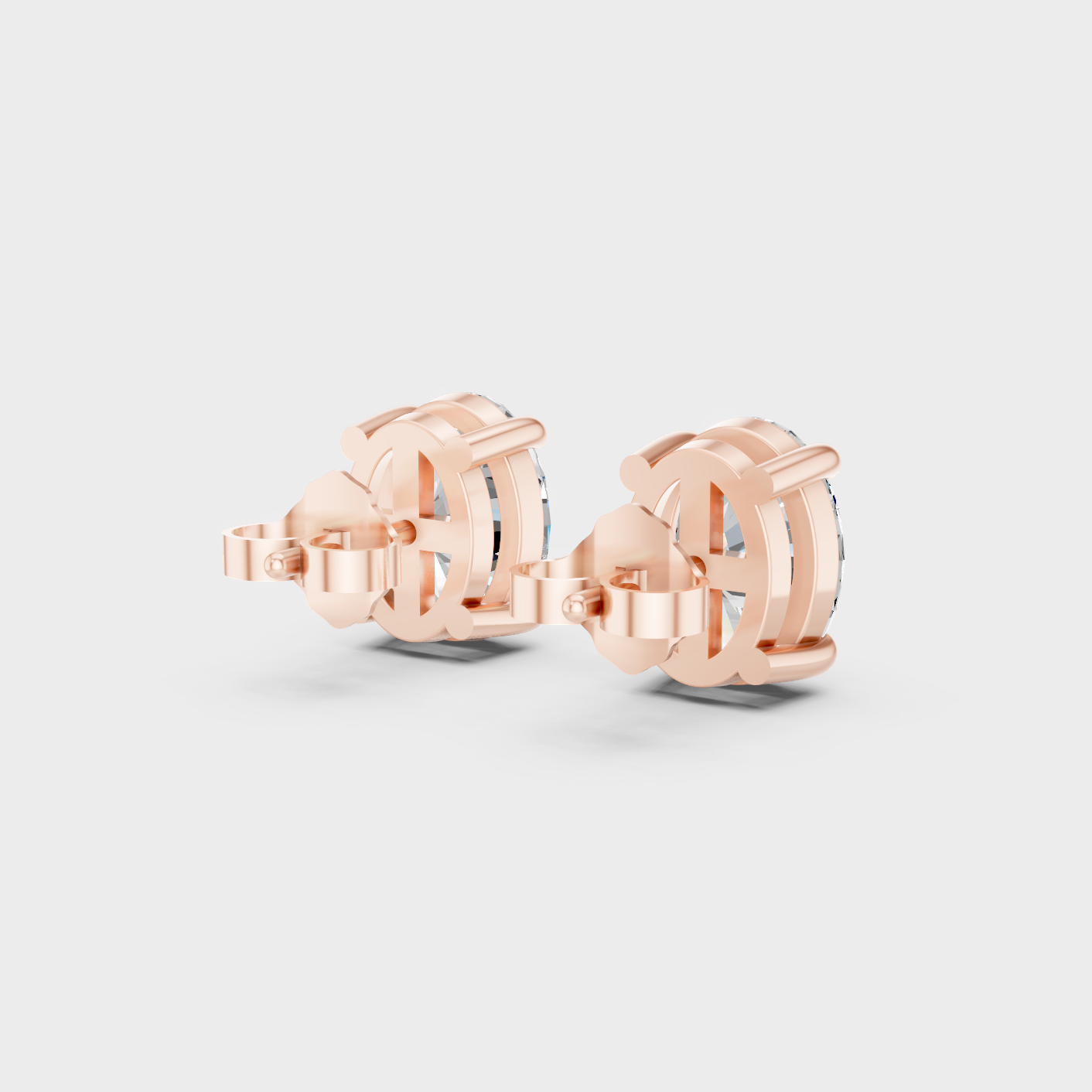 Rose Gold Oval Diamond Earrings 2 To 10 Ct Ethical Sparkle Jewelry