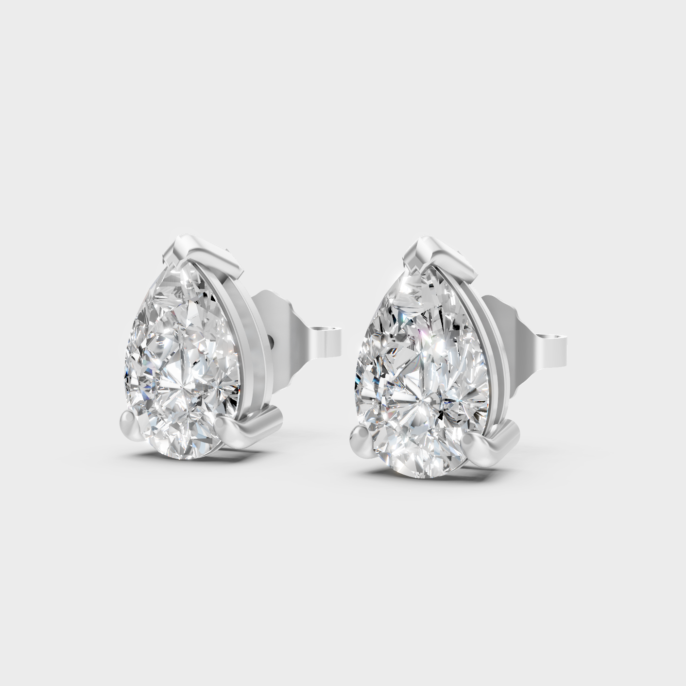 Platinum Pear Diamond Earrings 2 To 10 Ct Premium Lab Grown Jewelry