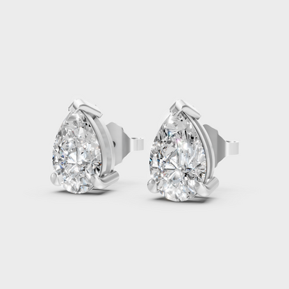 Platinum Pear Diamond Earrings 2 To 10 Ct Premium Lab Grown Jewelry