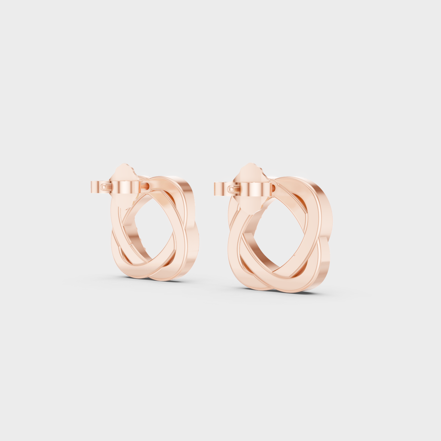 Rose Gold Round Diamond Stud Earrings 0.26 Ct Ethical Sparkle Jewelry