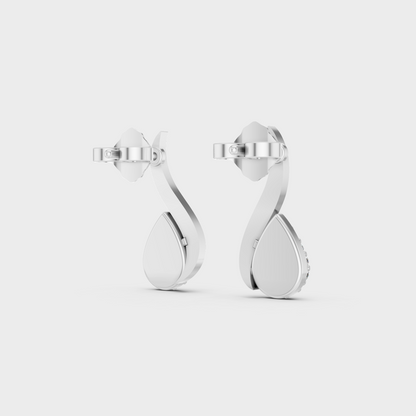 White Gold Classic Round Diamond Stud Earrings 0.19 Ct Fine Jewelry