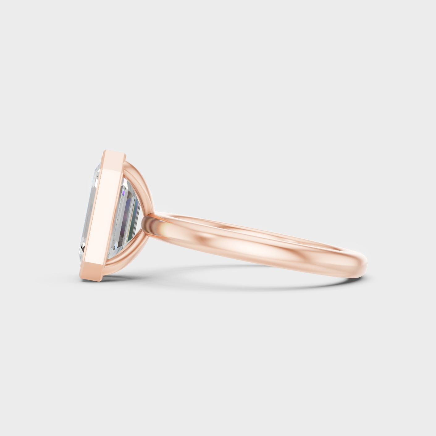 Rose Gold Emerald Diamond Ring 1 To 5 Ct Everyday Elegant Jewelry