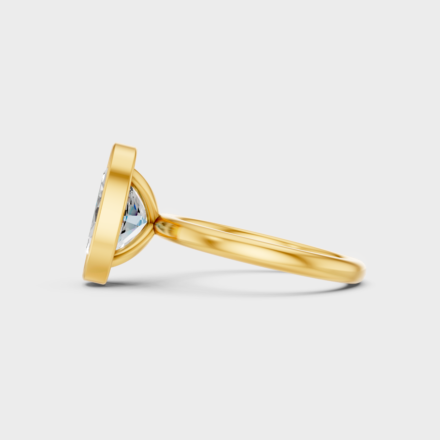 9K 14K 18K Yellow Gold Oval Diamond Ring 1 To 5 Ct Lab Grown Fine Jewelry