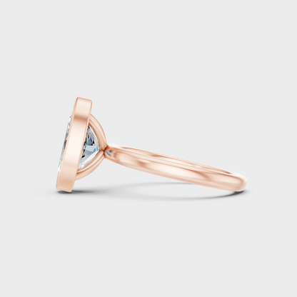 Rose Gold Luxury Oval Diamond Ring 1 To 5 Ct Lab Grown Statement Look