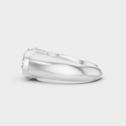 Platinum Oval Cut Diamond Mens Ring 1 To 5 Ct High End Fine Jewelry
