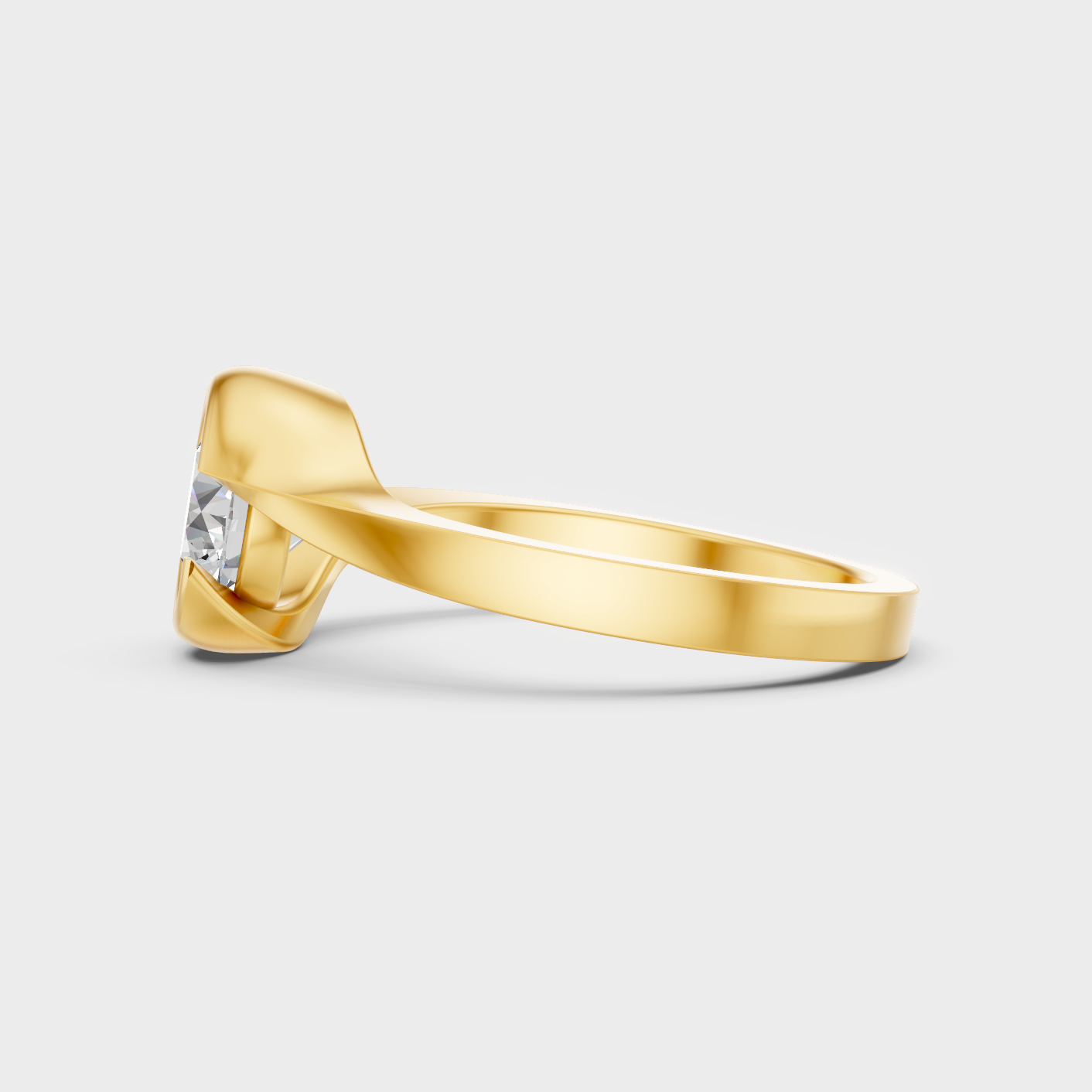 Elegant Round Diamond Proposal Ring In Gold