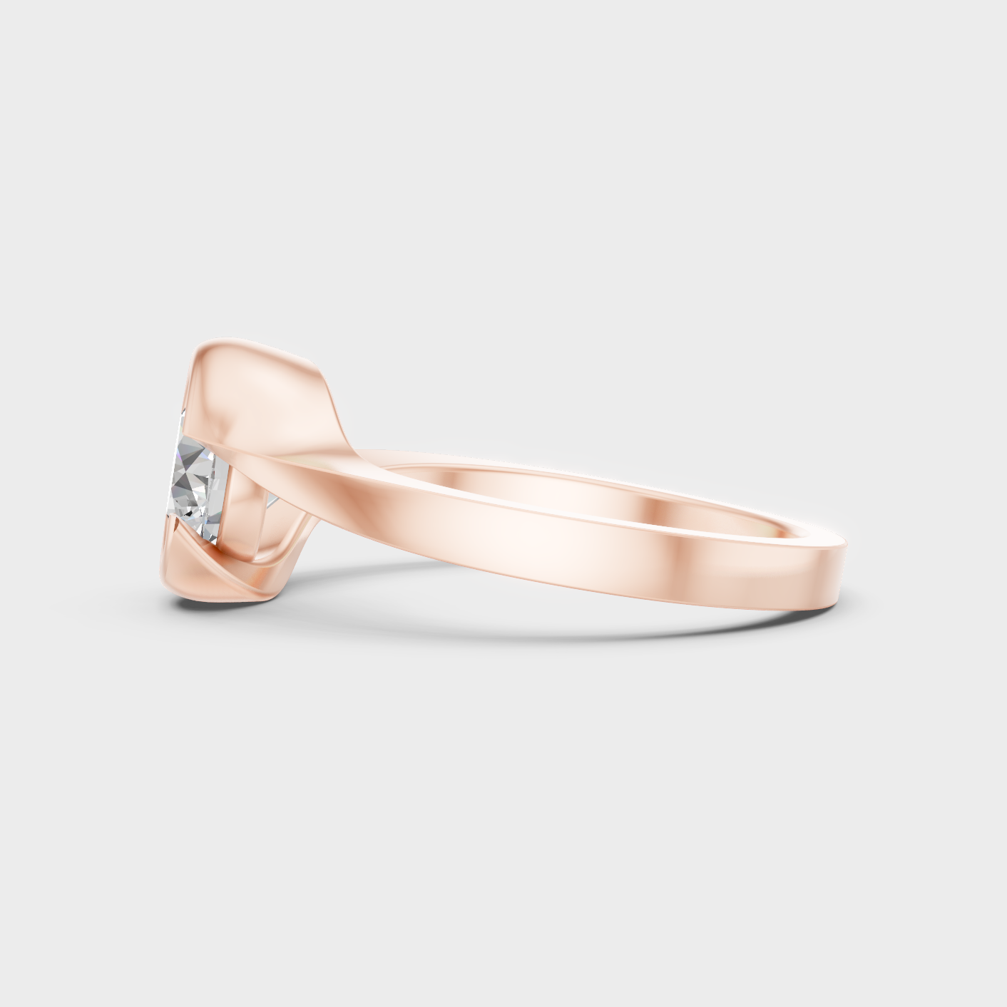 2 Carat Round Lab Diamond Ring In Rose Gold Luxury Style