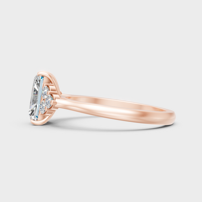 Ethical Lab Grown Radiant Ring In Rose Gold