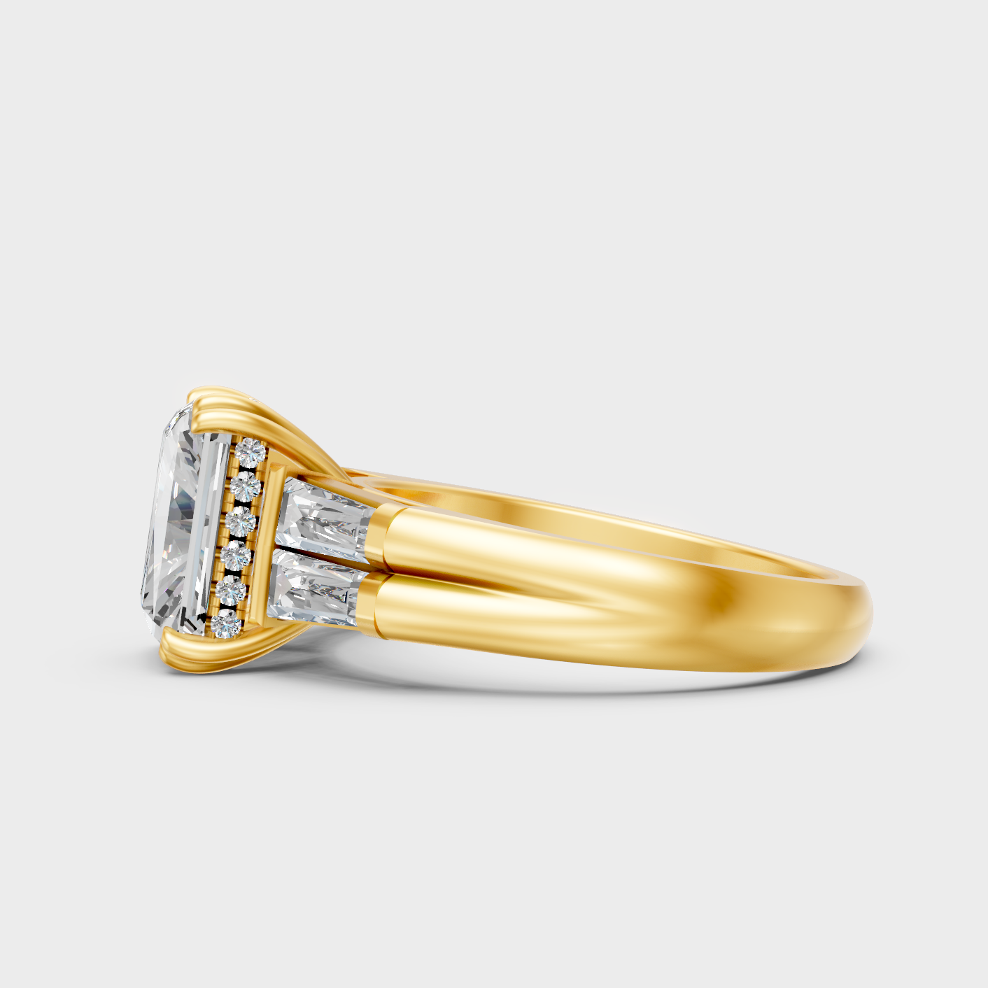Multi Shape Statement Ring In Yellow Gold Luxury Jewelry