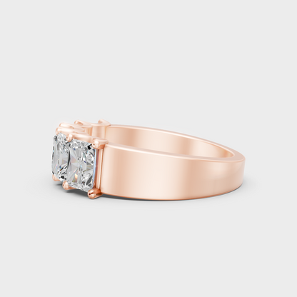 Rose Gold Luxury Radiant Band With Brilliant Sparkle