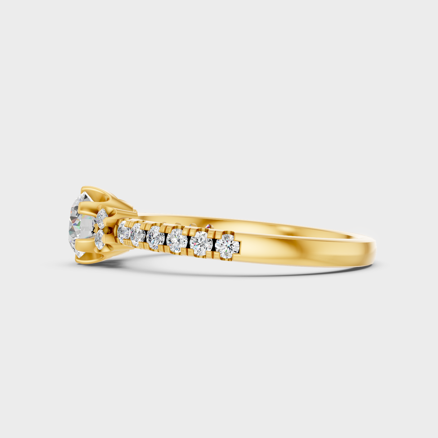 0.80 Ct Round Cut Lab-Grown Diamond Ring in