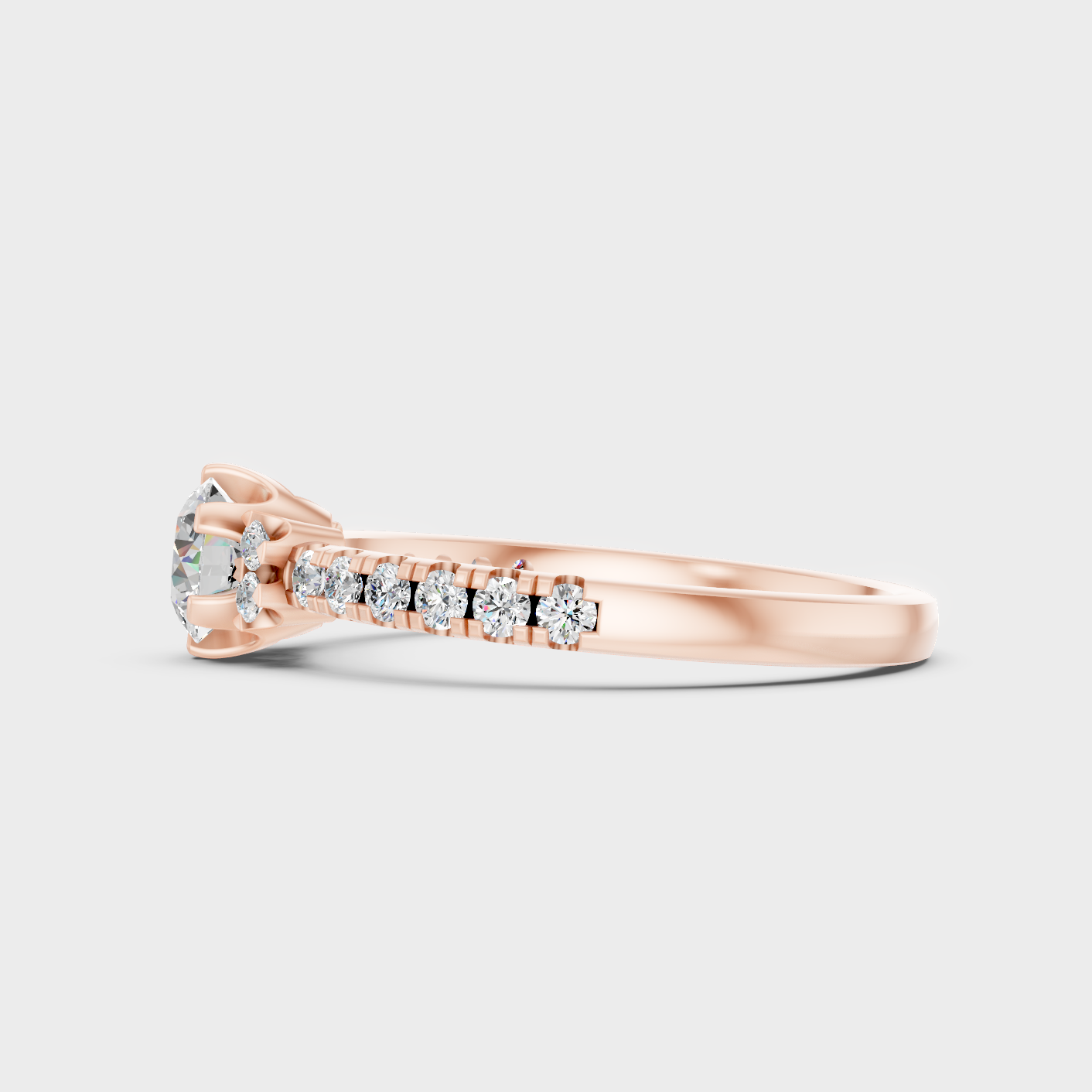 0.80 Ct Round Cut Lab-Grown Diamond Ring in