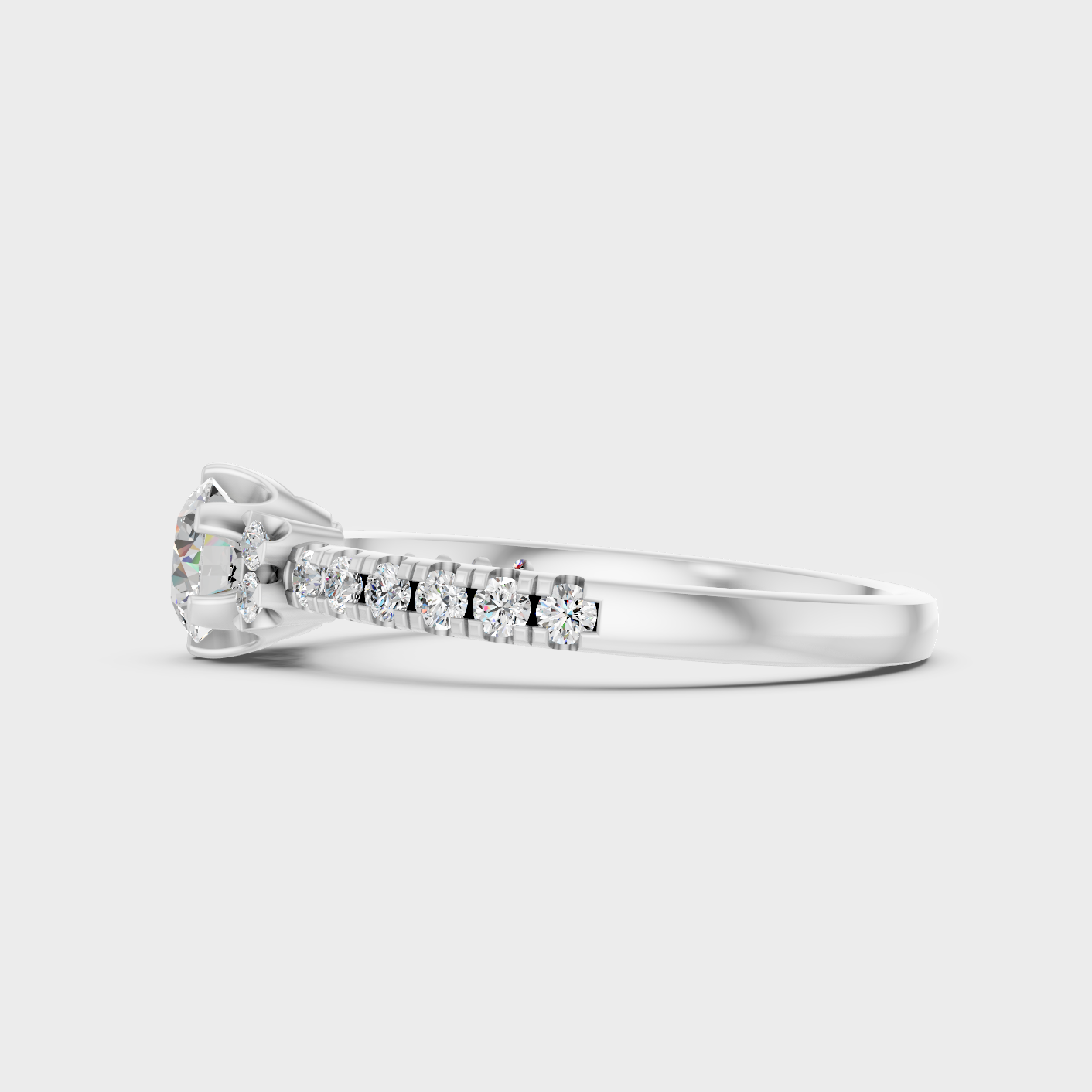 0.80 Ct Round Cut Lab-Grown Diamond Ring in