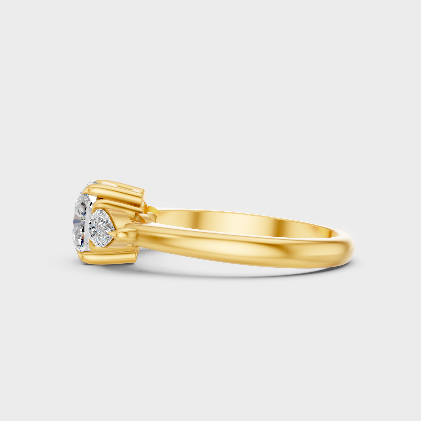 Elegant Cushion Diamond Proposal Ring In Yellow Gold