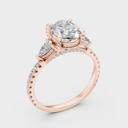 Ethical Lab Grown Multi Shape Ring In Rose Gold