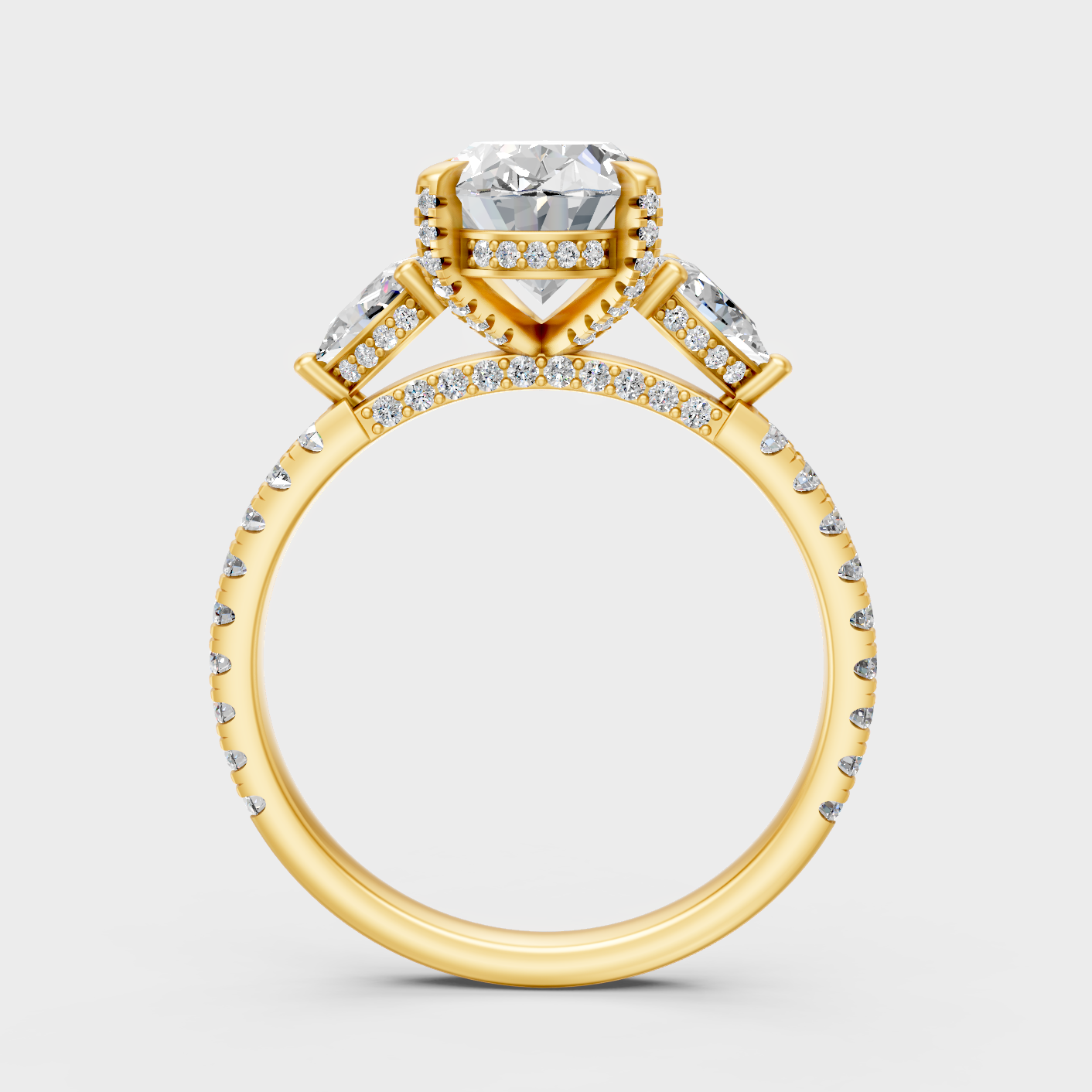Multi Shape Statement Ring In Yellow Gold Luxury Jewelry