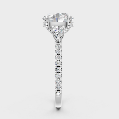 Premium Platinum Multi Shape Diamond Ring Set For Women