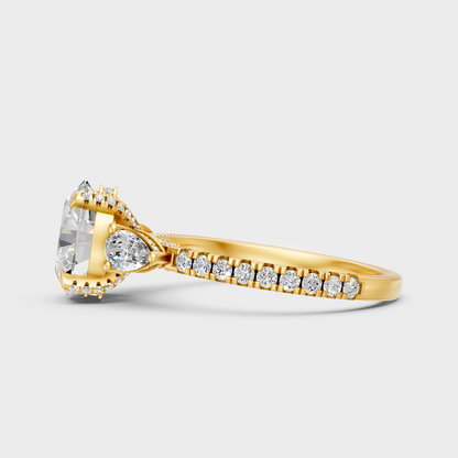 Elegant Multi Shape Diamond Ring In Yellow Gold