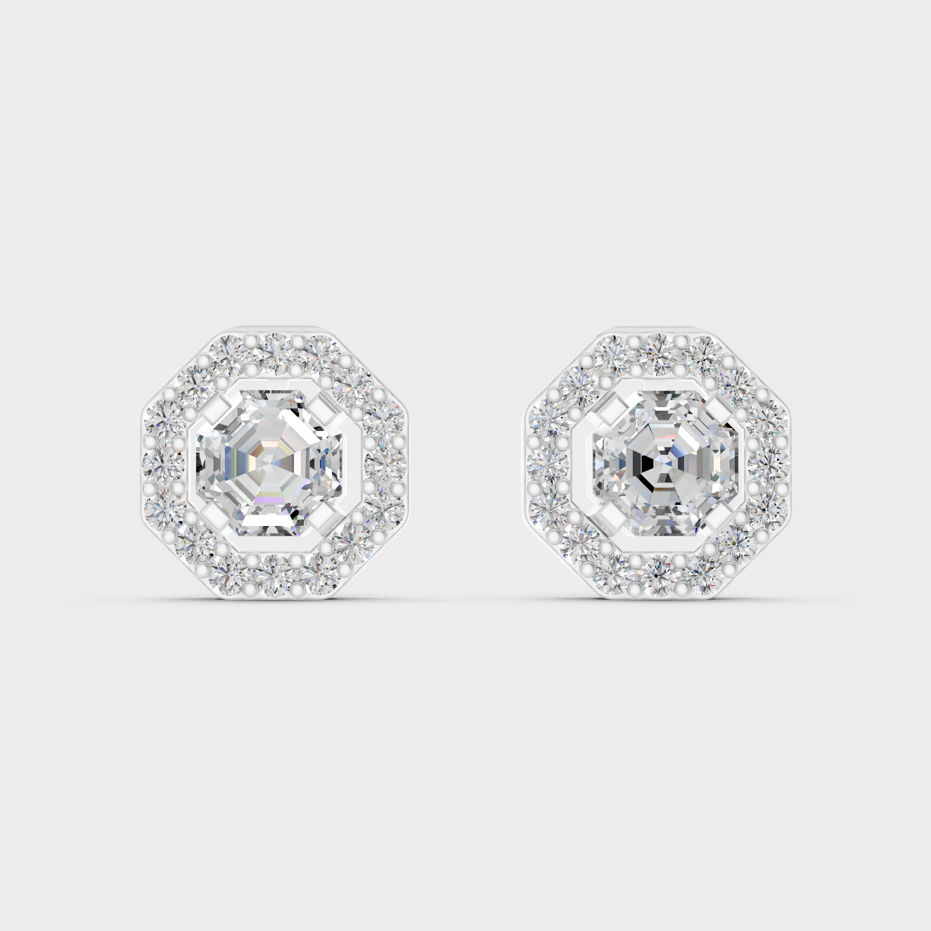 Luxury Platinum Lab-Grown Diamond Earrings Featuring Elegant Convertible Design And Certified Sparkling Diamonds